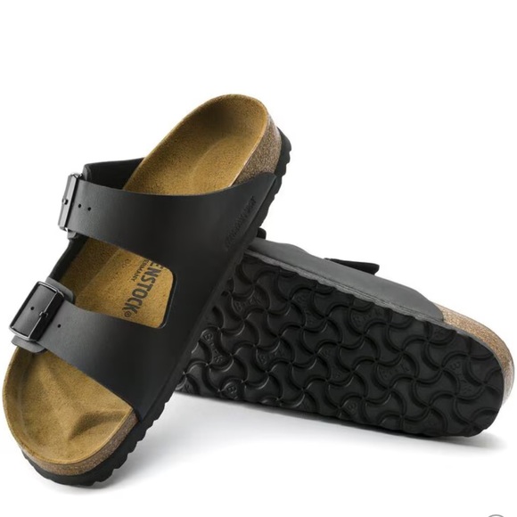 Birkenstock Shoes - Birkenstock Women’s Arizona Birko-floor Black Sandals 2 Straps Size 38 US 7-7.5
